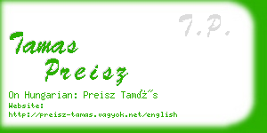 tamas preisz business card